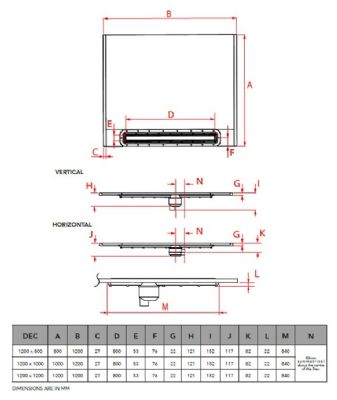 IMPEY AQUA-DEC LINEAR 1 WETROOM FLOOR FORMER 1200mm x 1000mm for TILED FLOORS, AD1L1210 IMPEY AQUA-DEC LINEAR 1 WETROOM FLOOR FORMER 1200mm x 1000mm for TILED FLOORS, AD1L1210